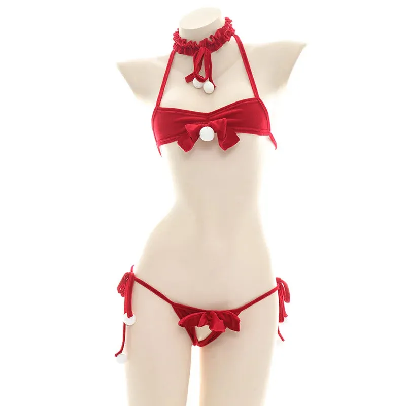 Kissin Under The Mistletoe Bikini Set