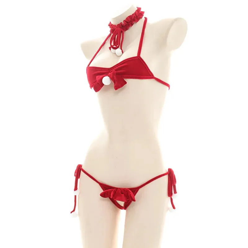 Kissin Under The Mistletoe Bikini Set