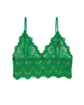 Lace Bralette Top Green Ivy