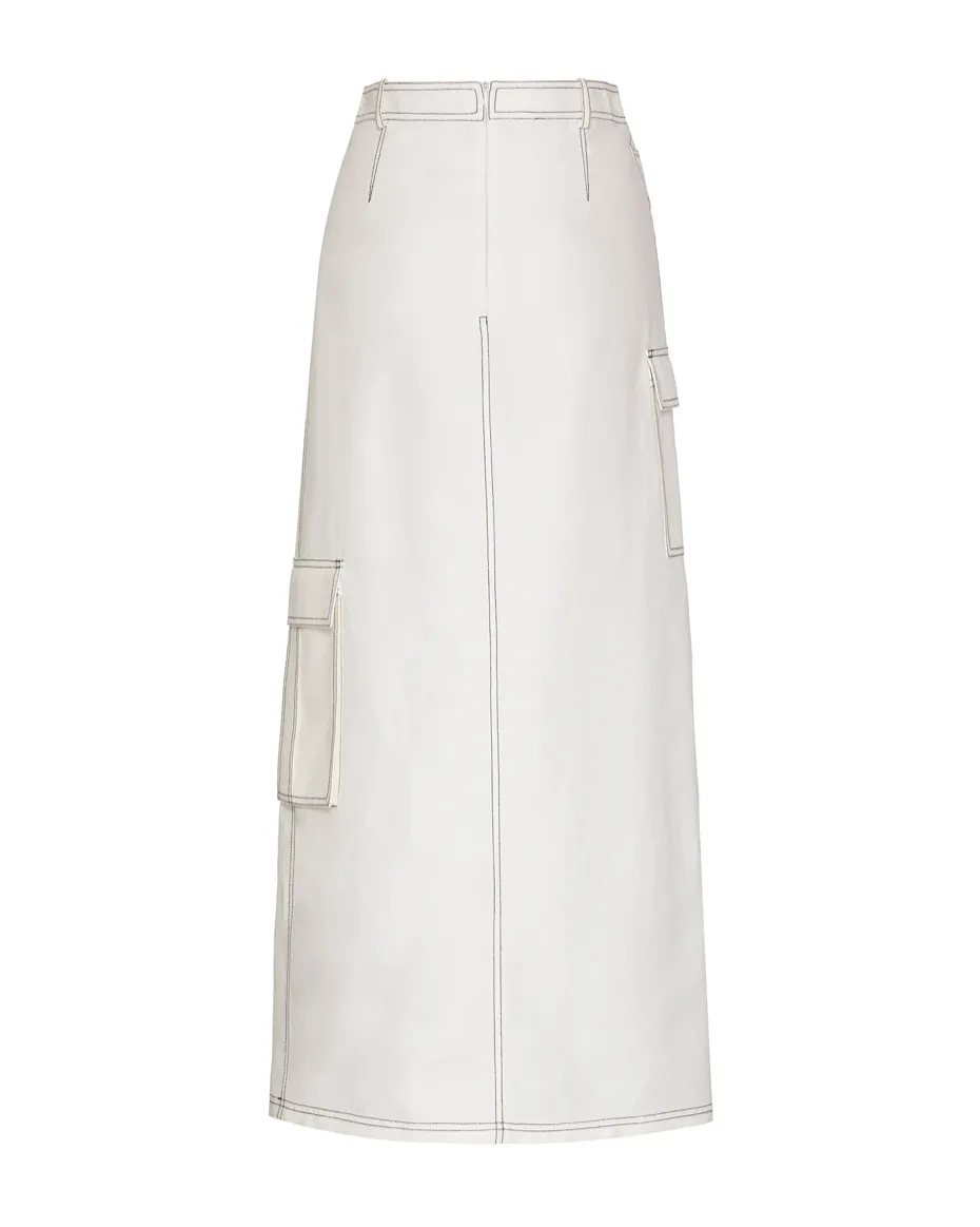 Layered Cargo Maxi Skirt