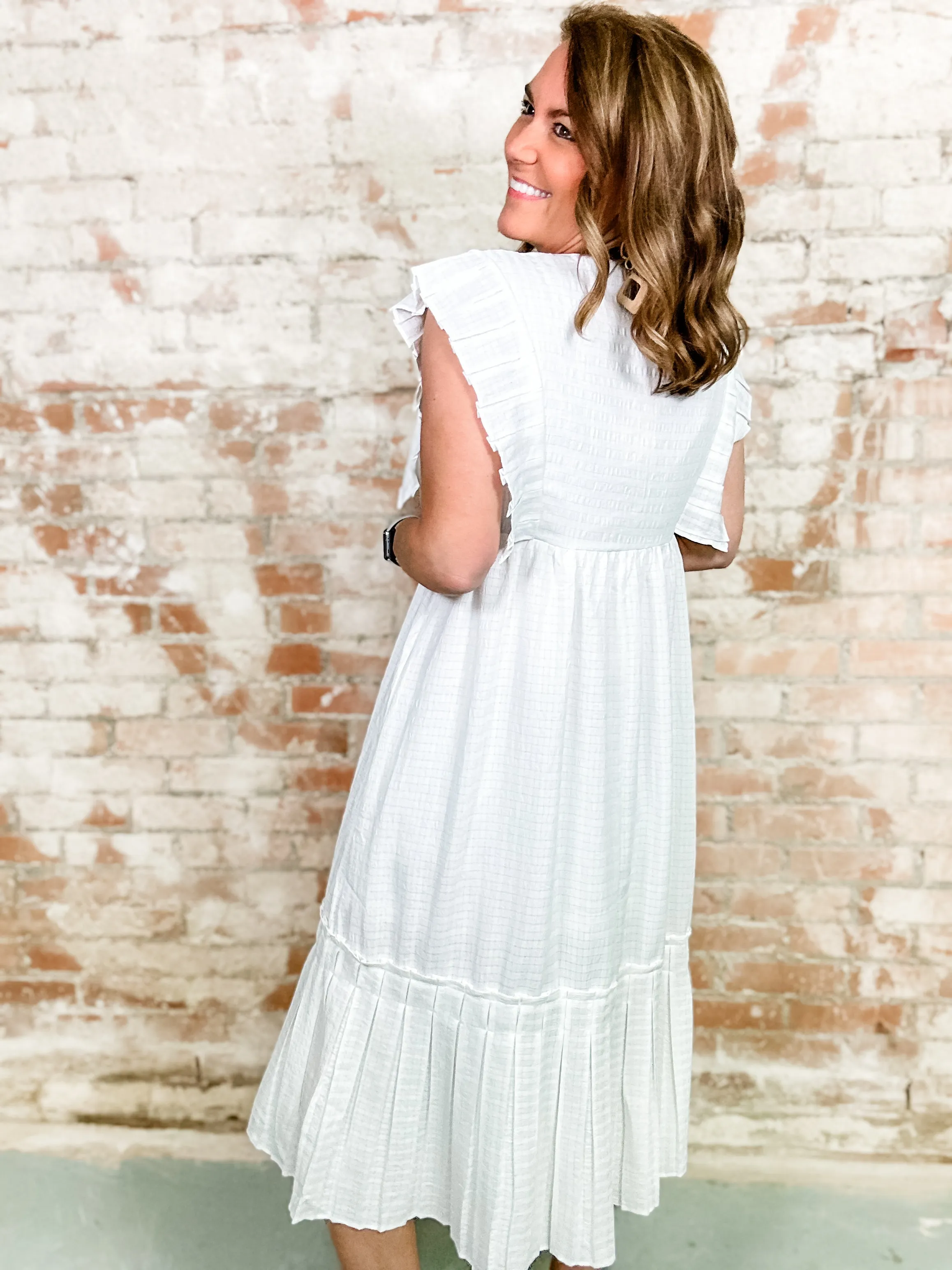 Lenora Textured Midi Dress - FINAL SALE