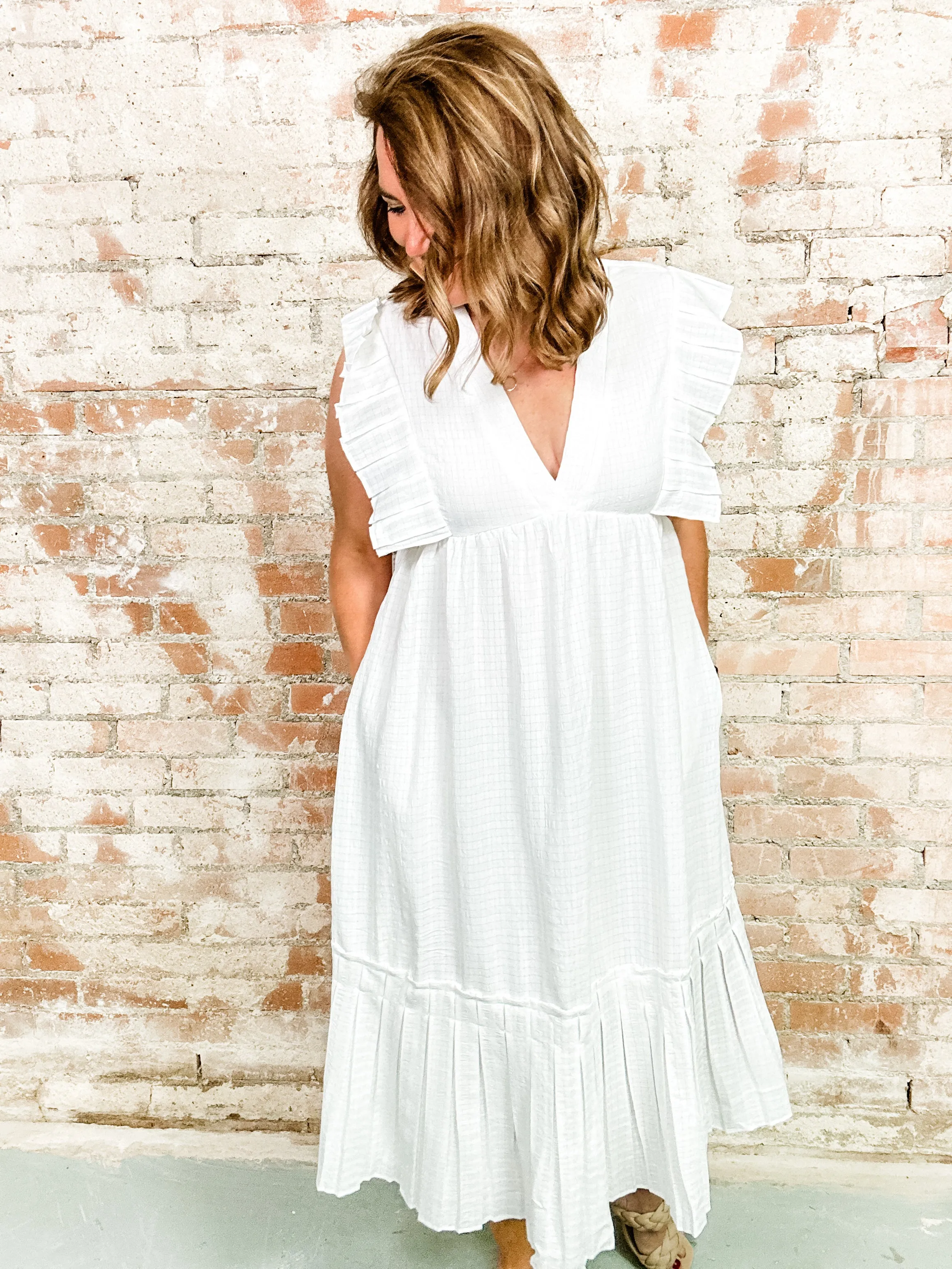 Lenora Textured Midi Dress - FINAL SALE