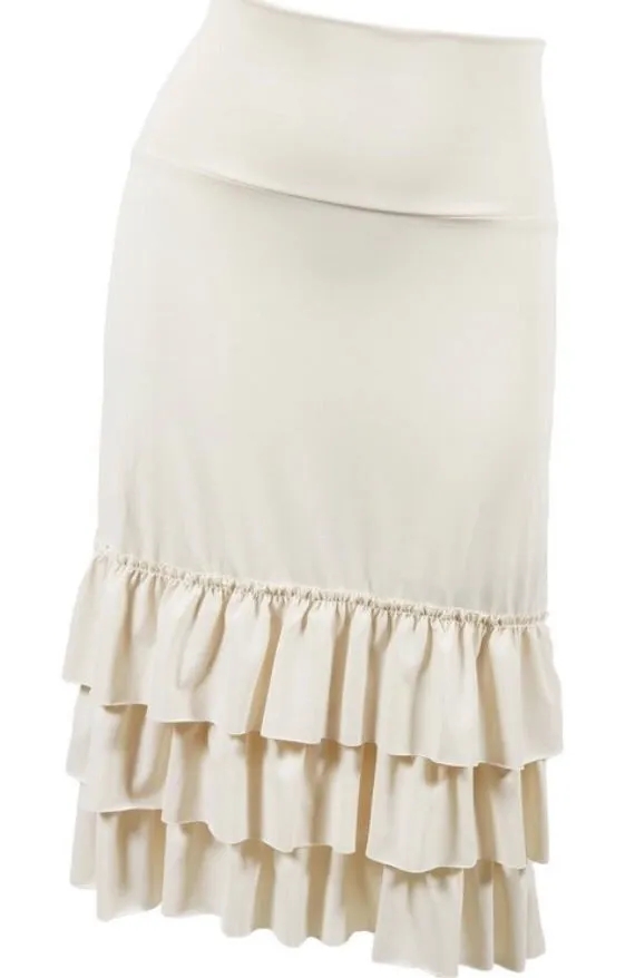 Marlene Ruffle Skirt/Slip Extender- Cream