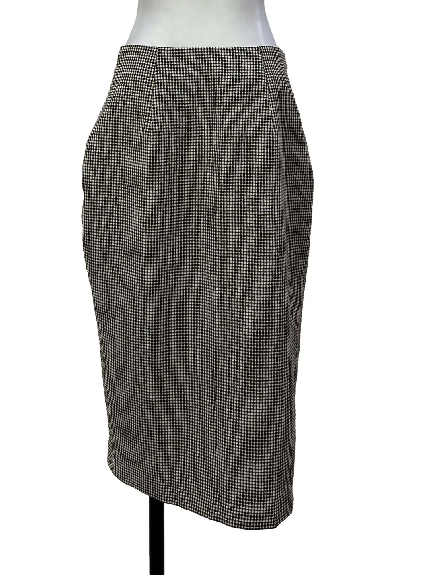 Multicolored Houndstooth Layered Skirt