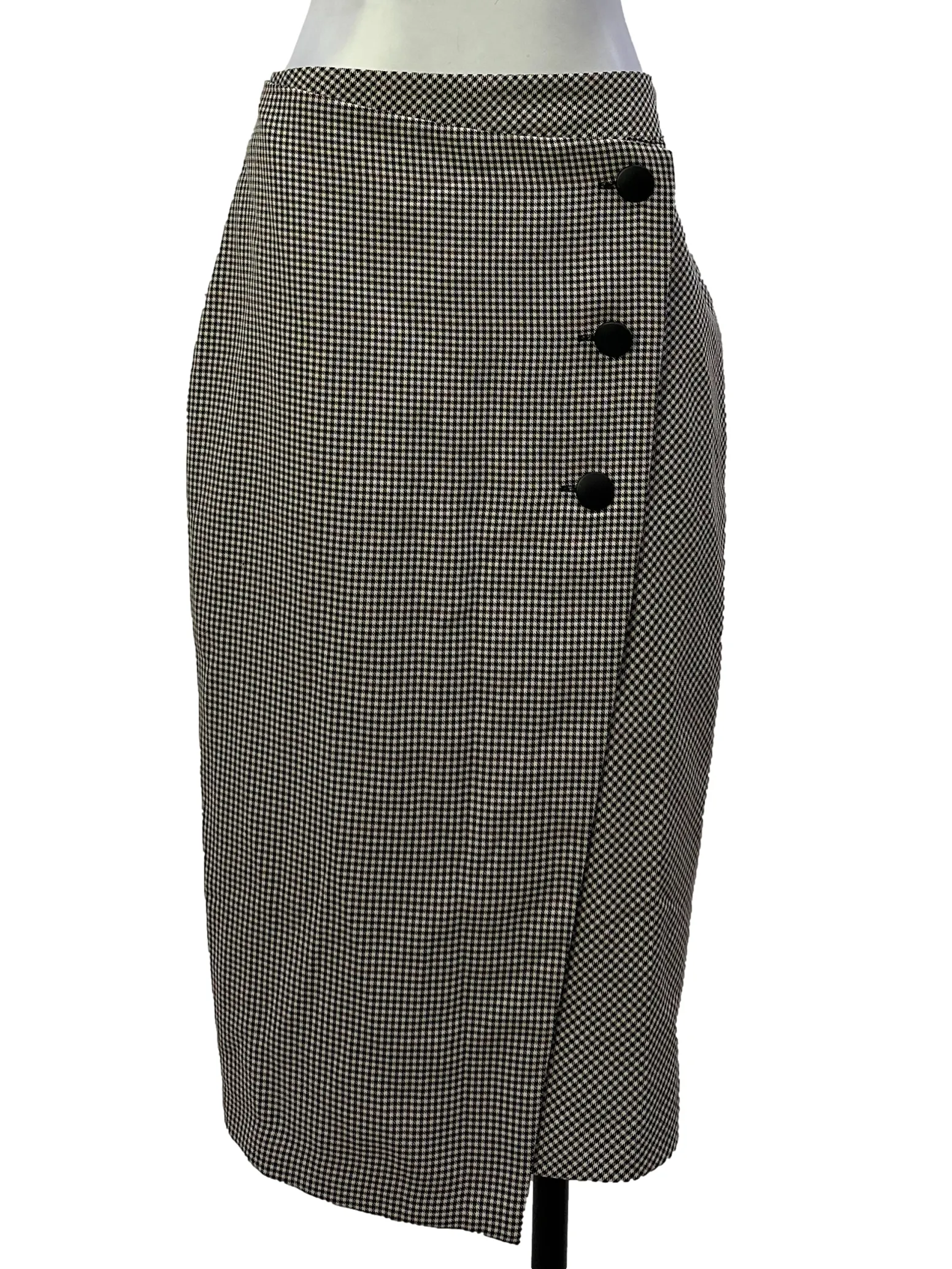 Multicolored Houndstooth Layered Skirt