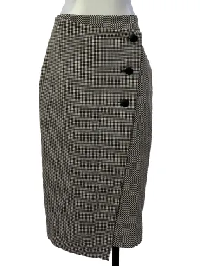 Multicolored Houndstooth Layered Skirt