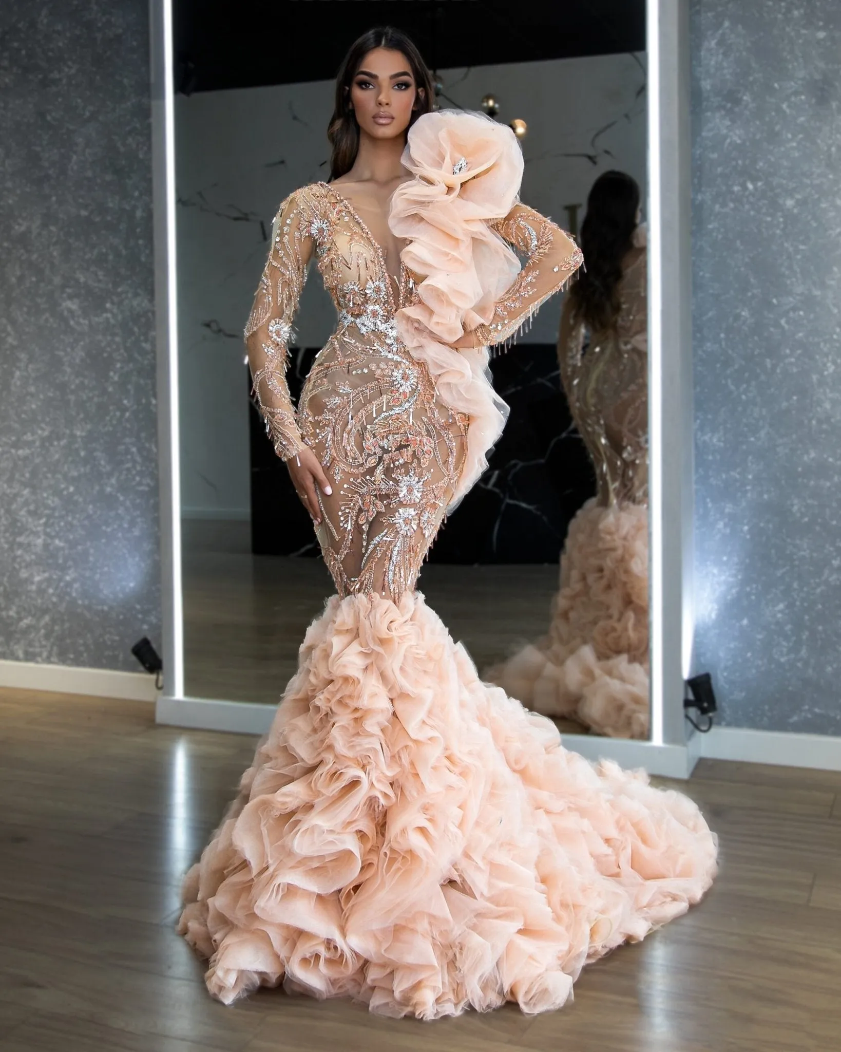 Muzè  Elegant Stone-Encrusted Tulle Ballgown