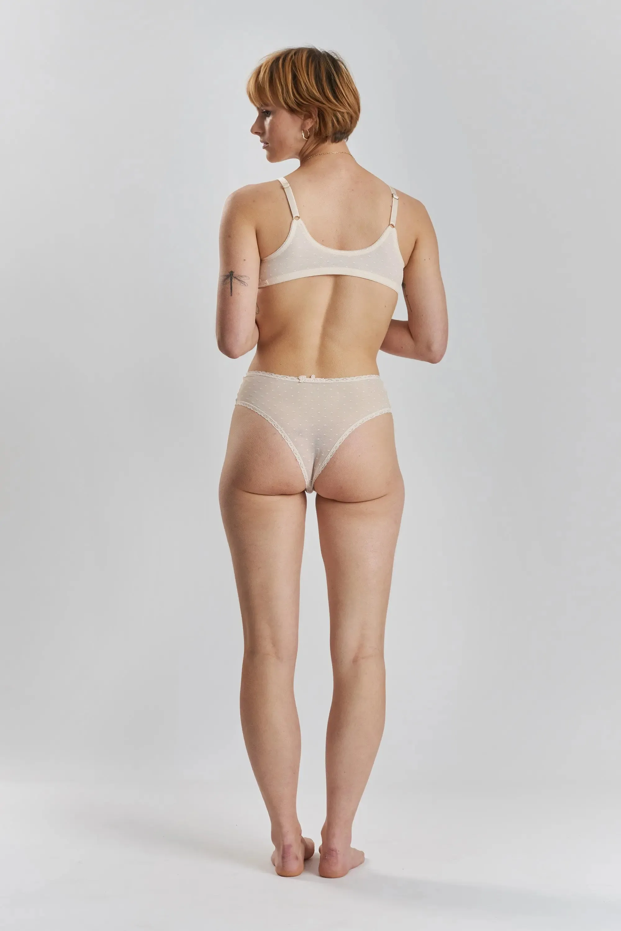 Myrtle Organic Stretch-Cotton Soft Bralette - Shoreline Peach