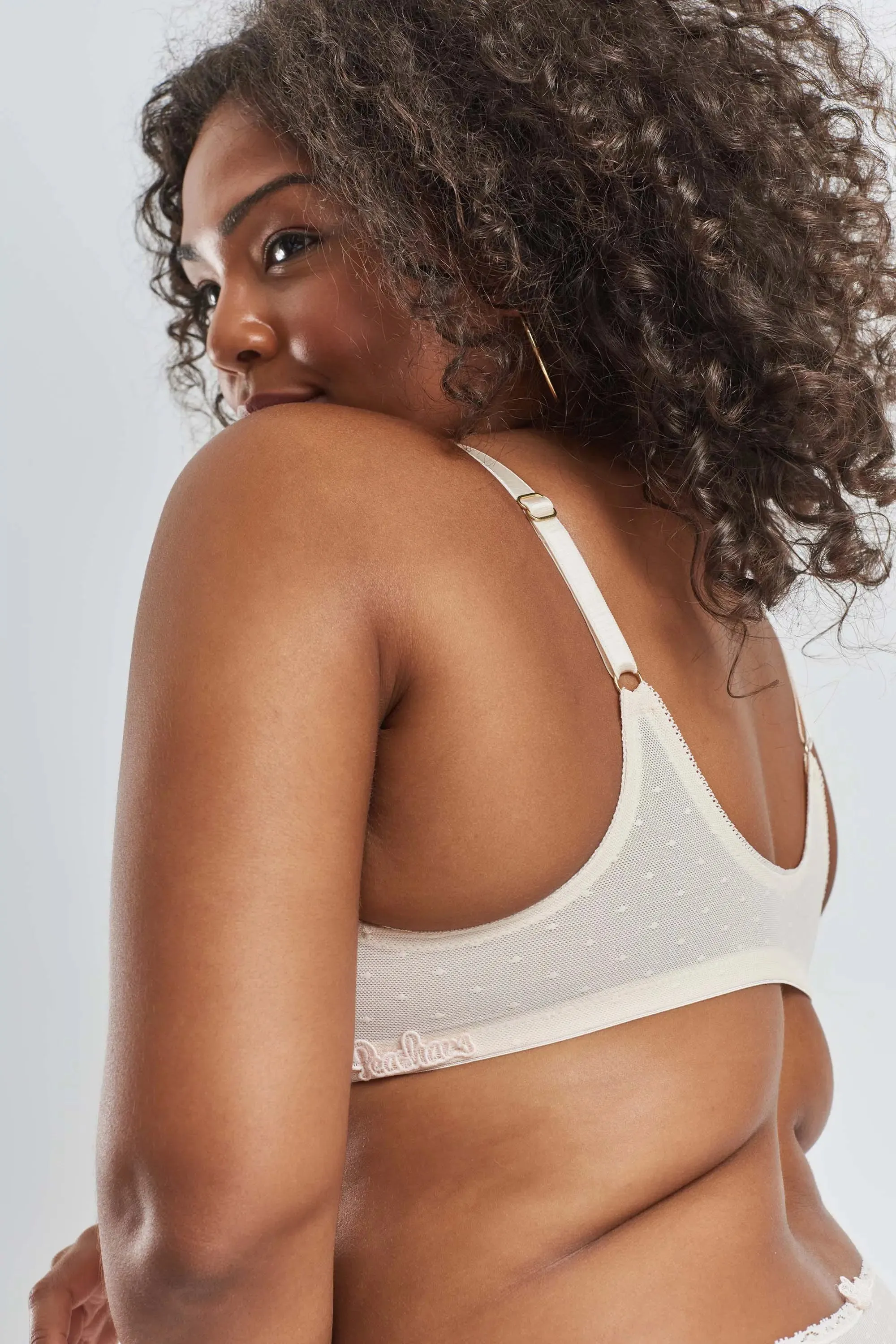 Myrtle Organic Stretch-Cotton Soft Bralette - Shoreline Peach