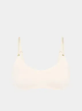 Myrtle Organic Stretch-Cotton Soft Bralette - Shoreline Peach