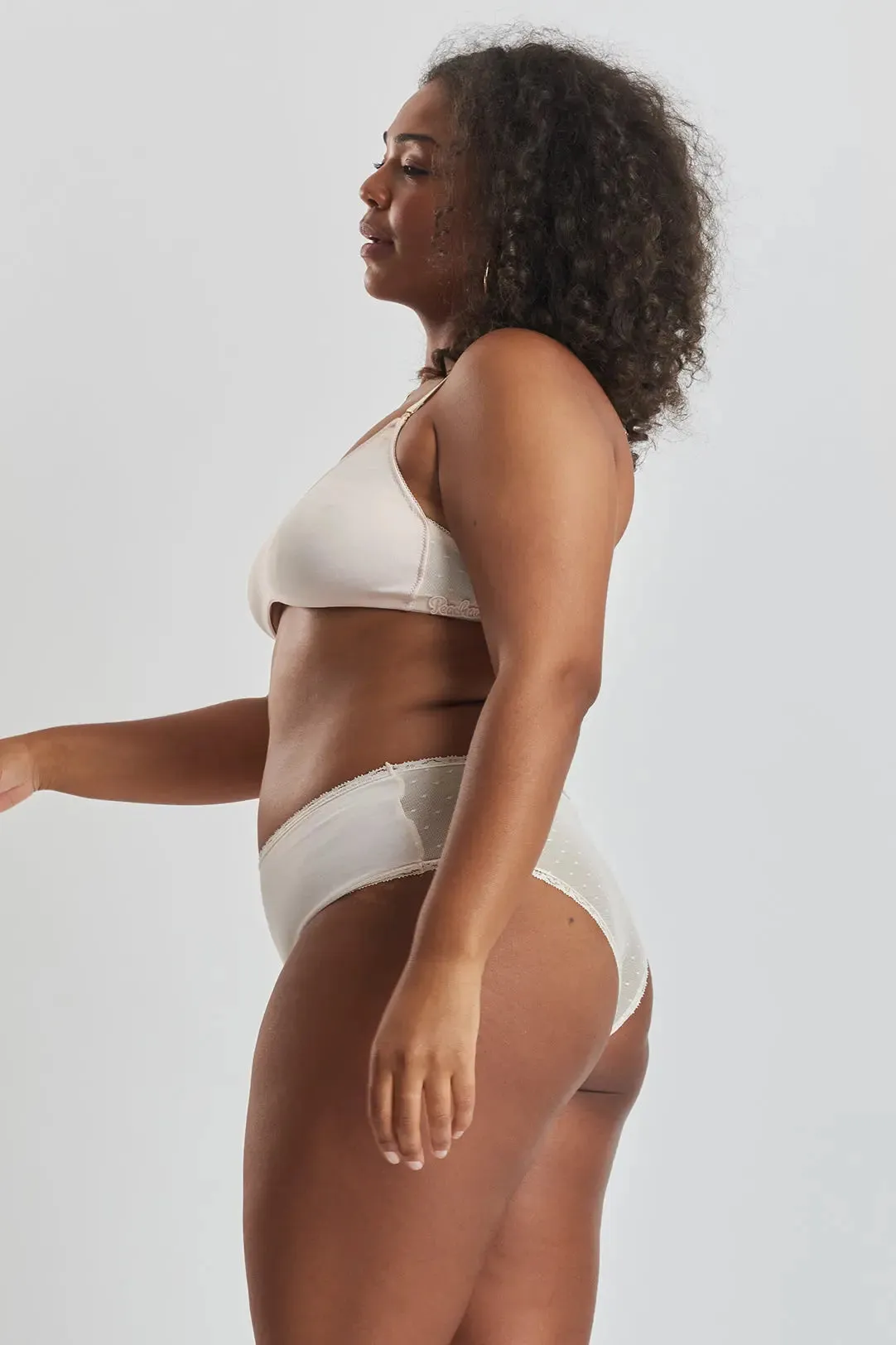 Myrtle Organic Stretch-Cotton Soft Bralette - Shoreline Peach