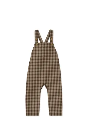 Organic Cotton Kingston Overall - Gingham Shitake