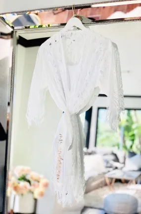 Personalized Lace Robe