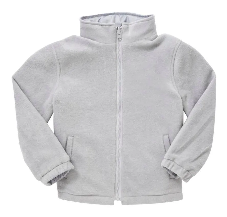 Plain Reversible Fleece Jacket - Grey