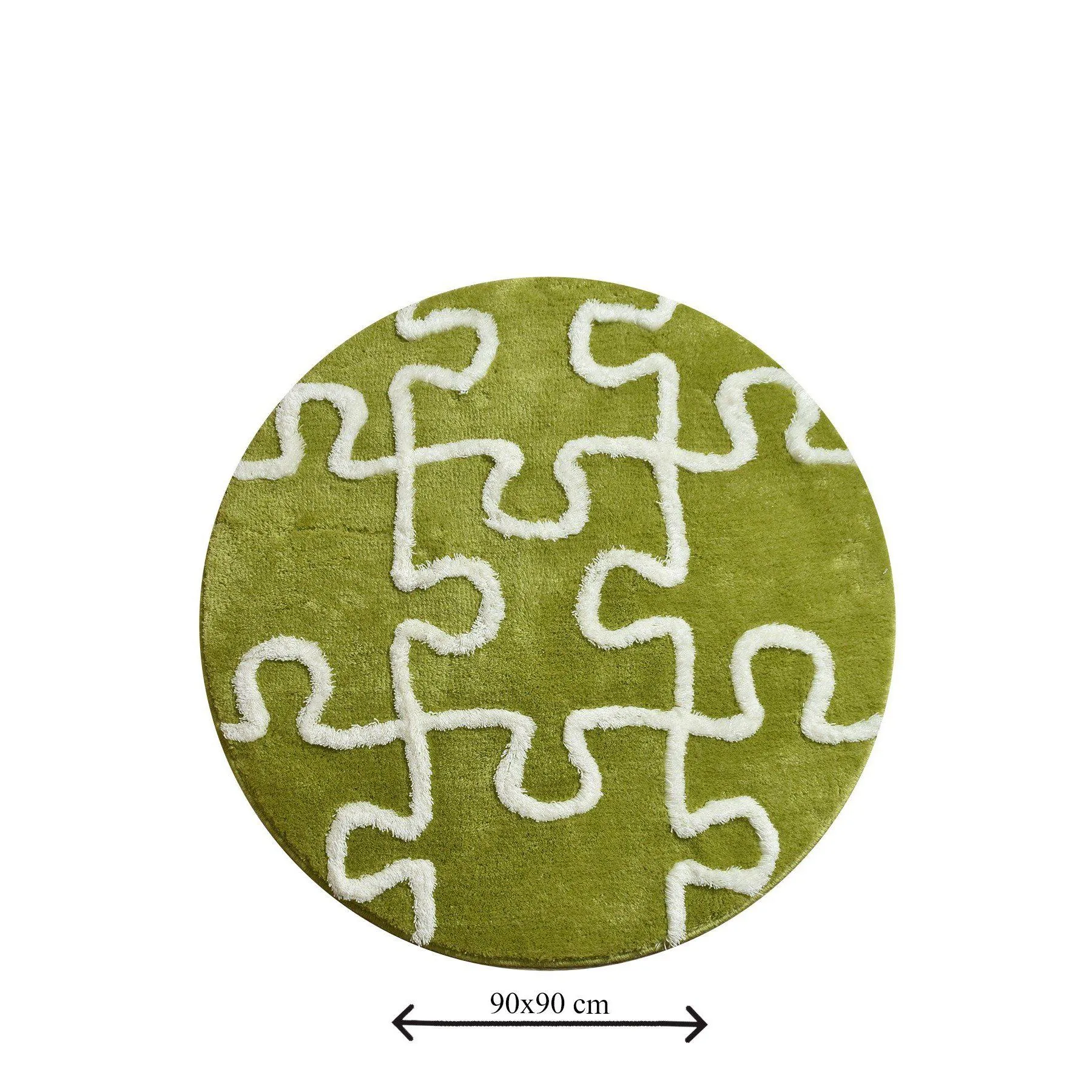 Puzzle - Green (90)  Bath Mat