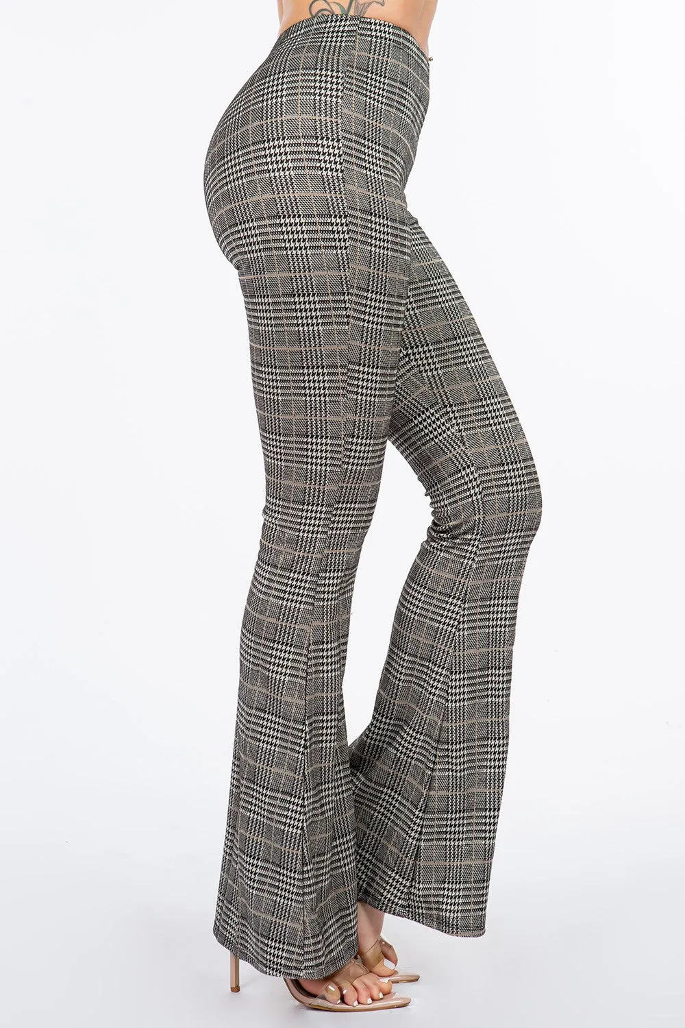 "Business Event" Plaid Flare Pants