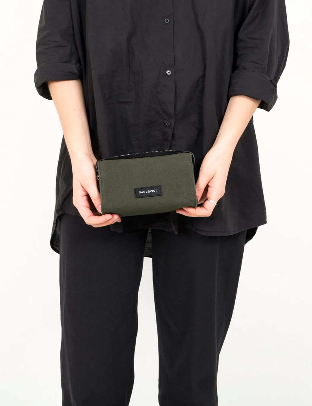 Sandqvist Ina Wash Bag - Beluga Green