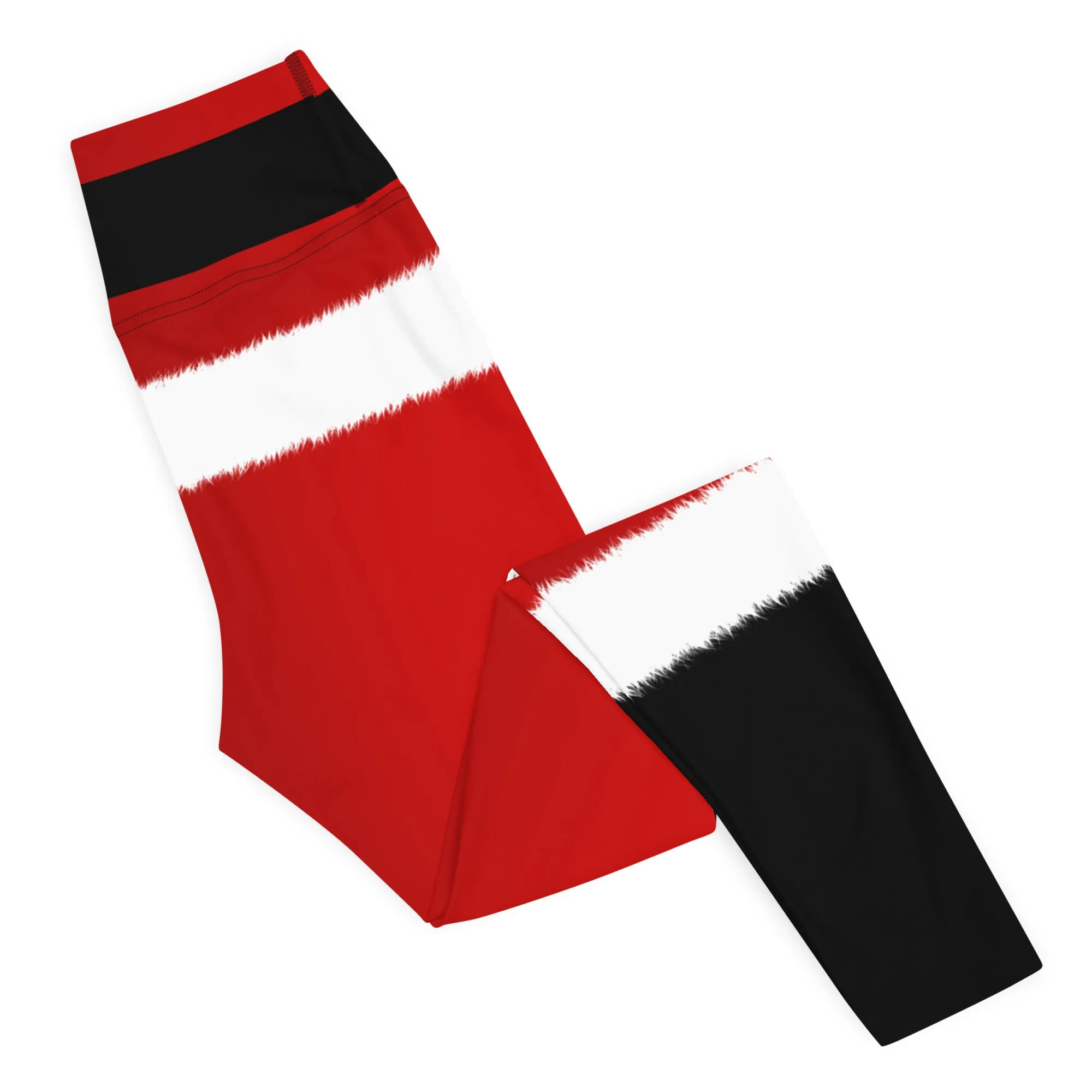 Santa's Simple Outfit Red Yoga Leggings