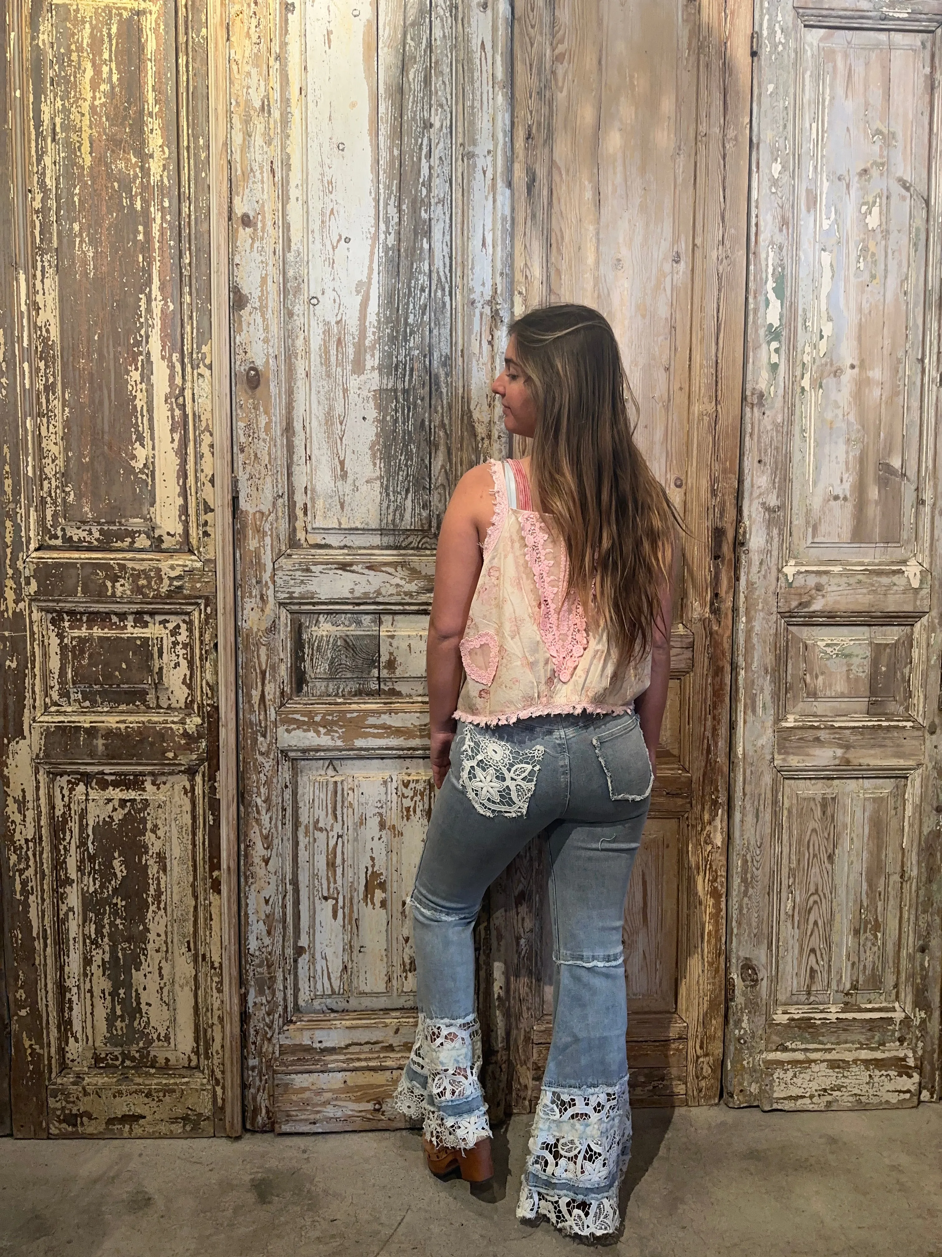 See Thru Lace Flares