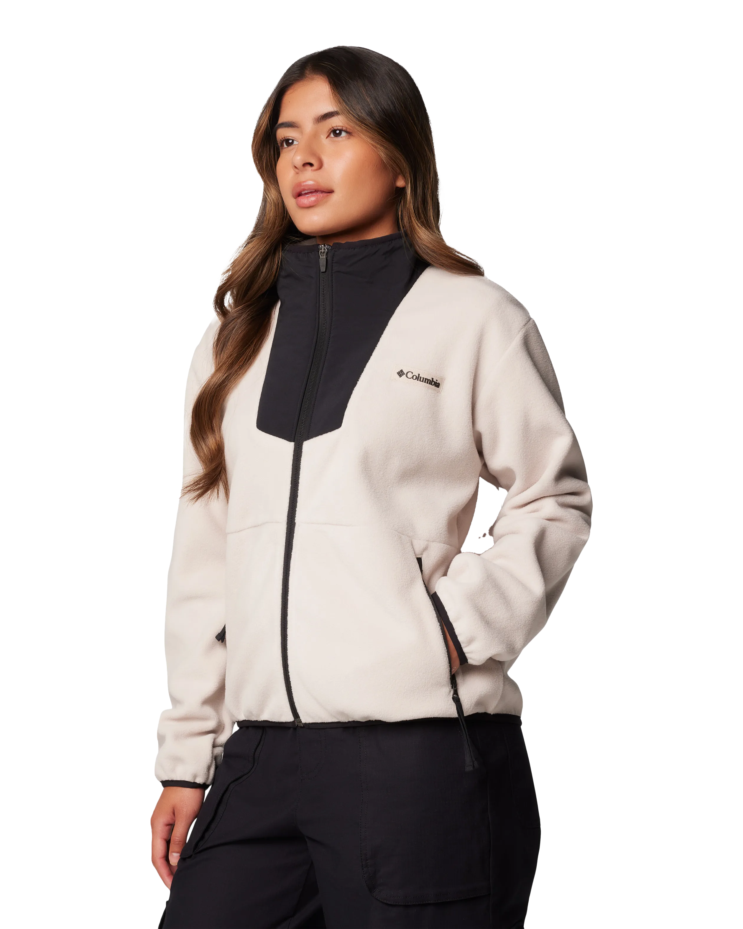 Sequoia Grove Zip Fleece Jacket in Dark Stone & Black