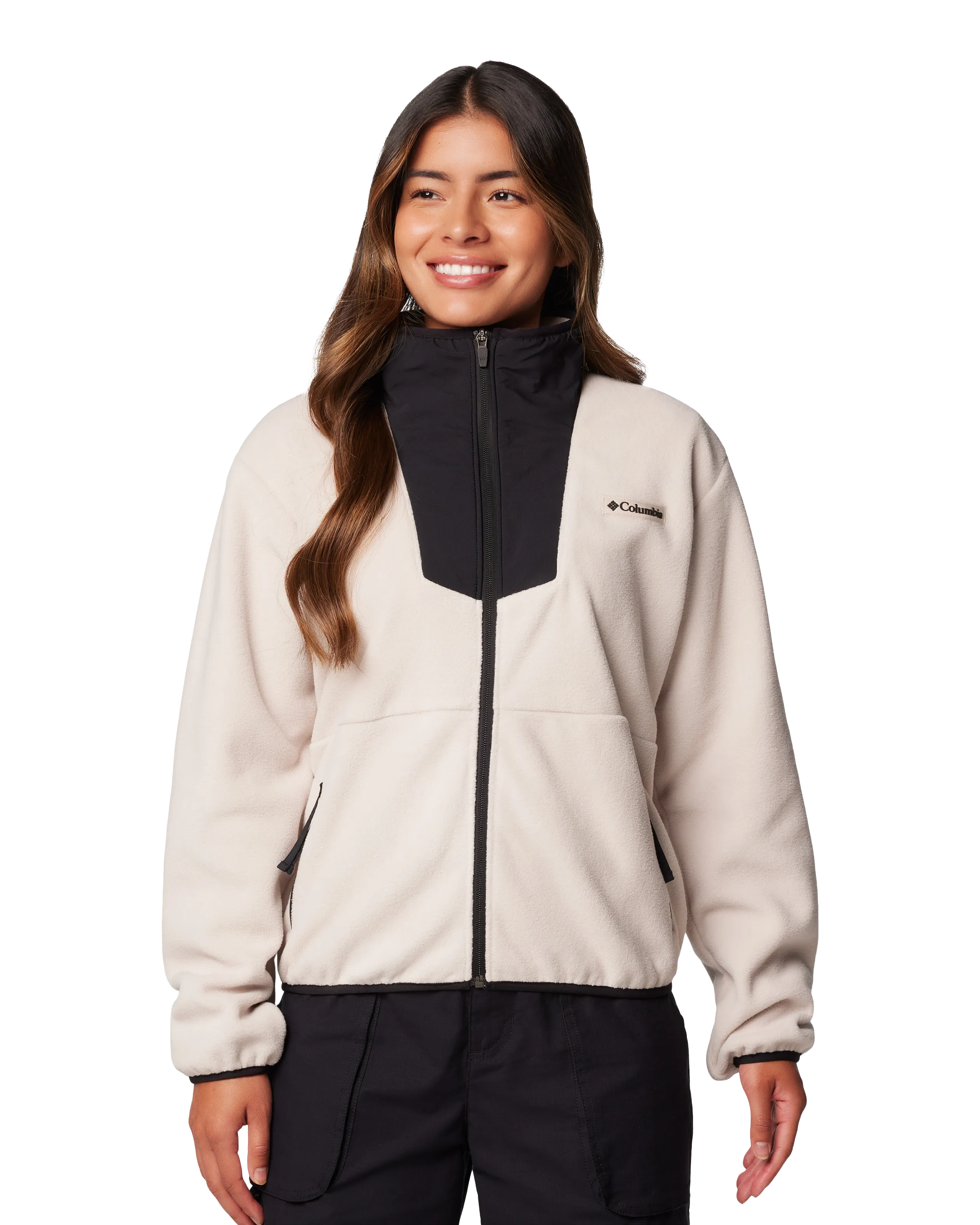 Sequoia Grove Zip Fleece Jacket in Dark Stone & Black