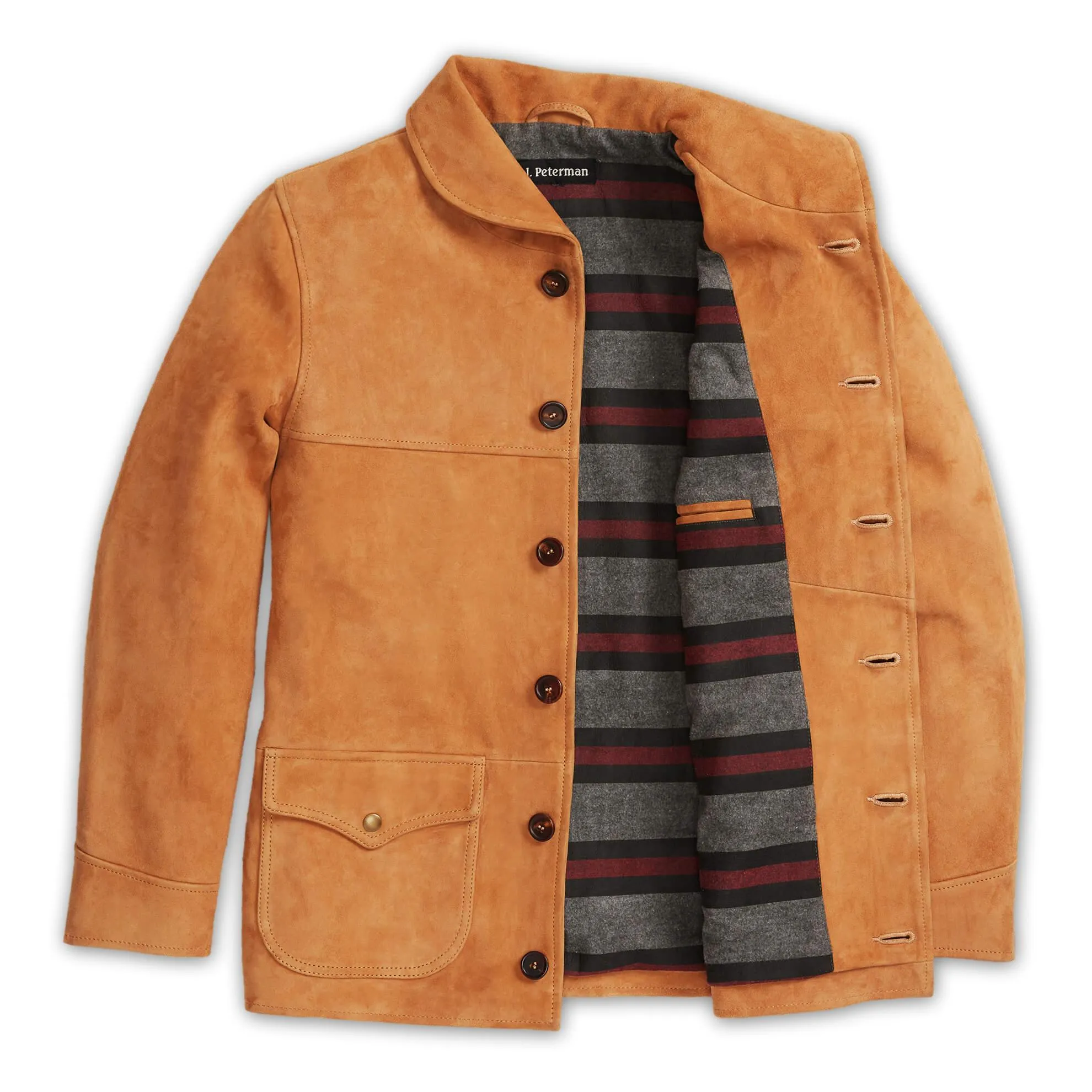 Shawl Collar Suede Jacket