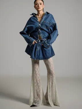 SK2944 Denim Layered Skirt