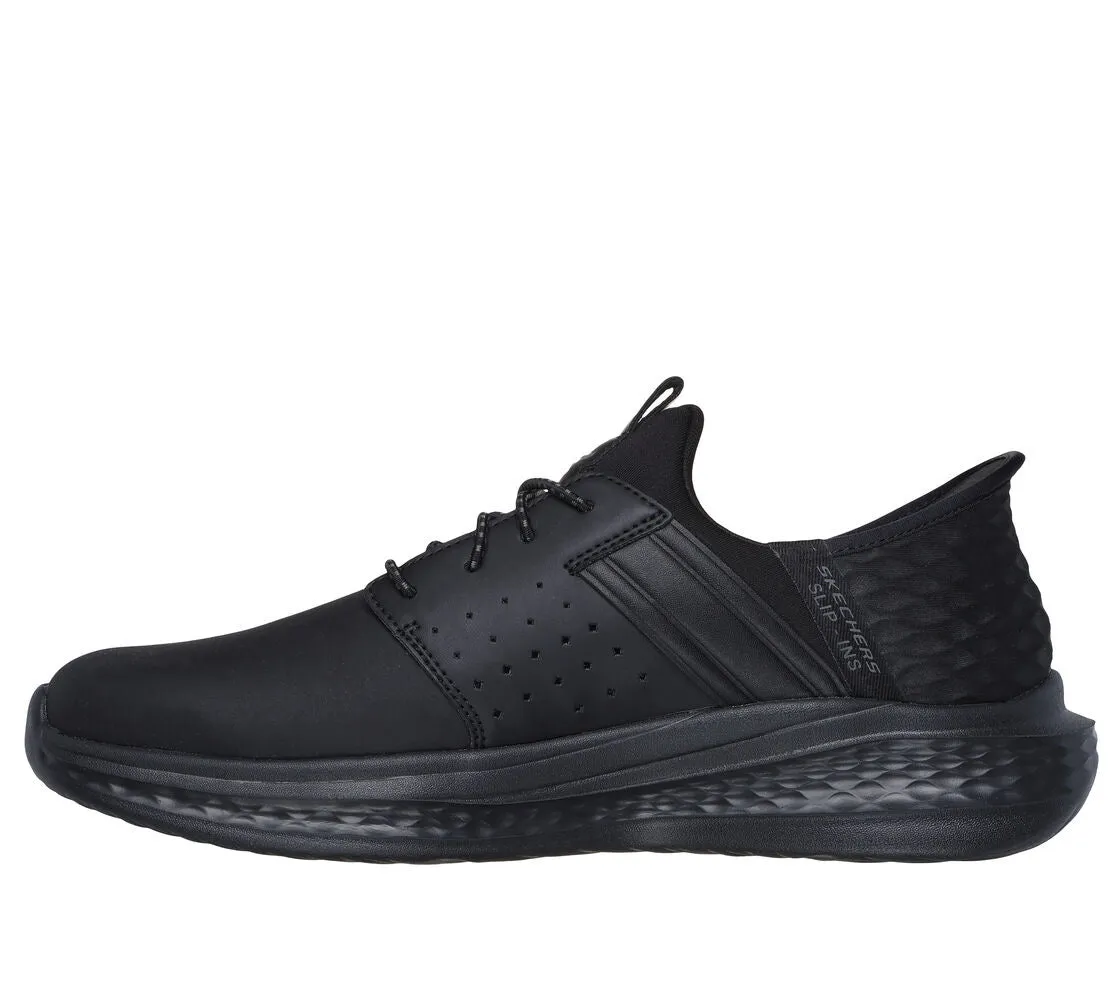 Skechers - Mens black hands free slip in shoe - Zachary