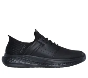 Skechers - Mens black hands free slip in shoe - Zachary