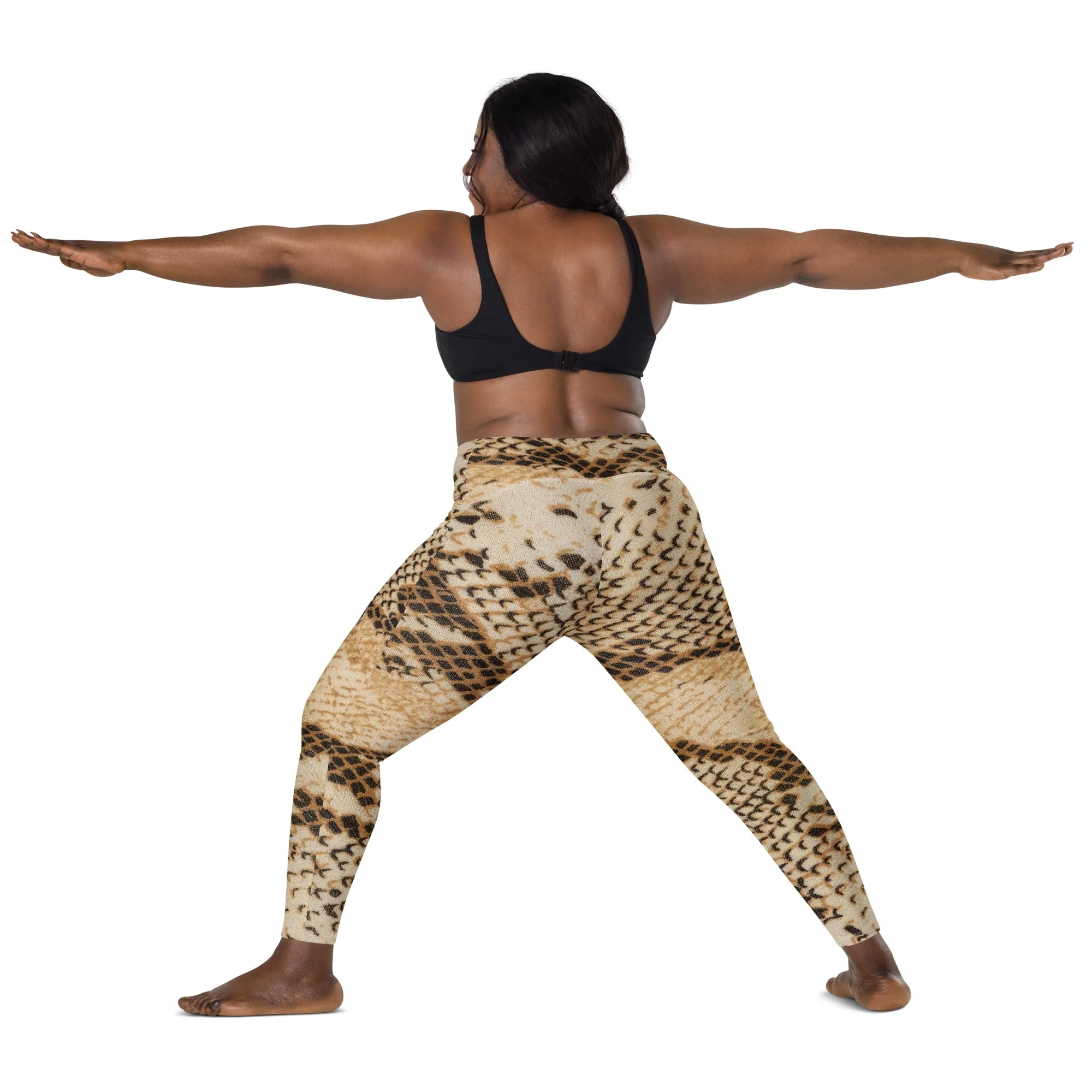 Snakeskin Pattern Women's Leggings, lioness-love