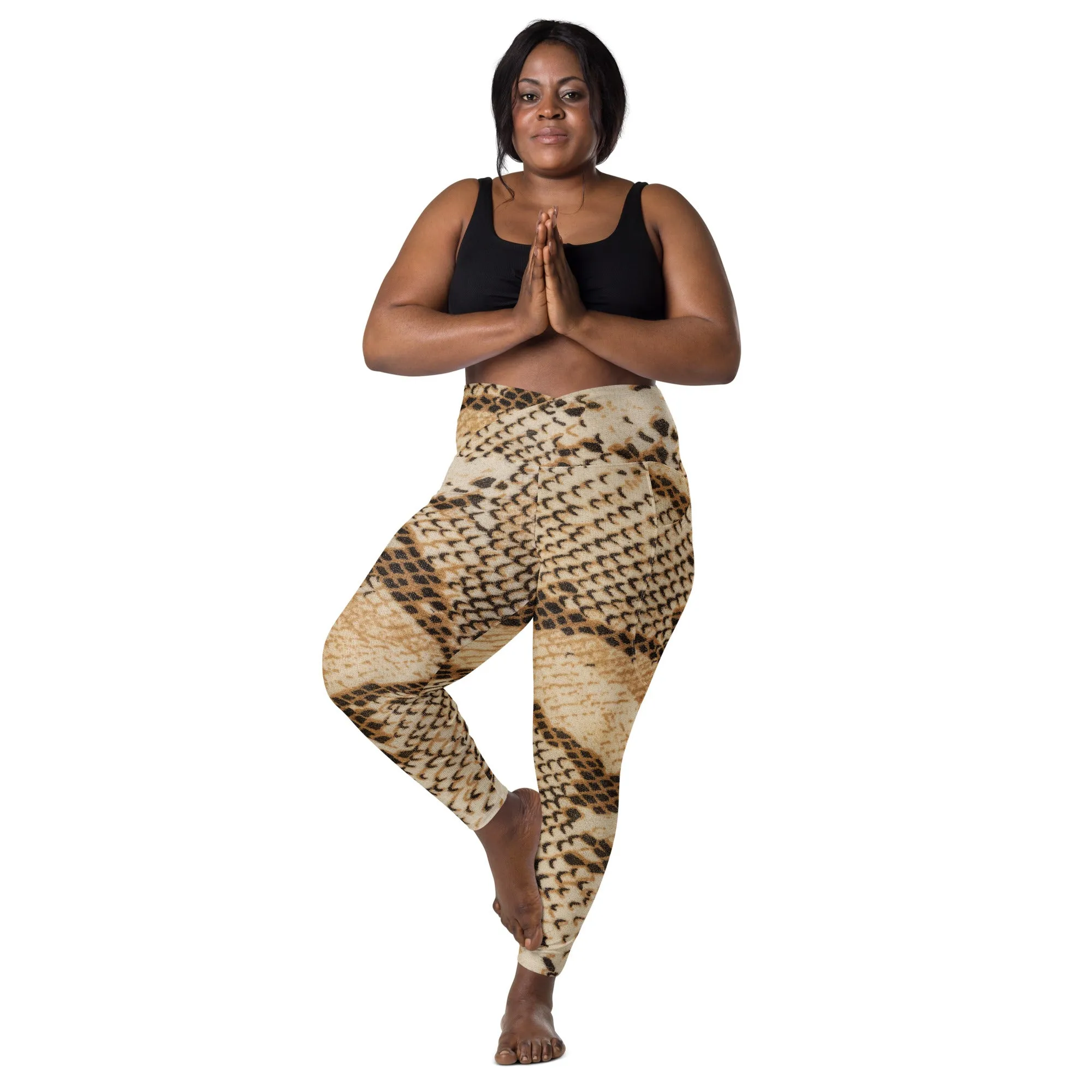 Snakeskin Pattern Women's Leggings, lioness-love