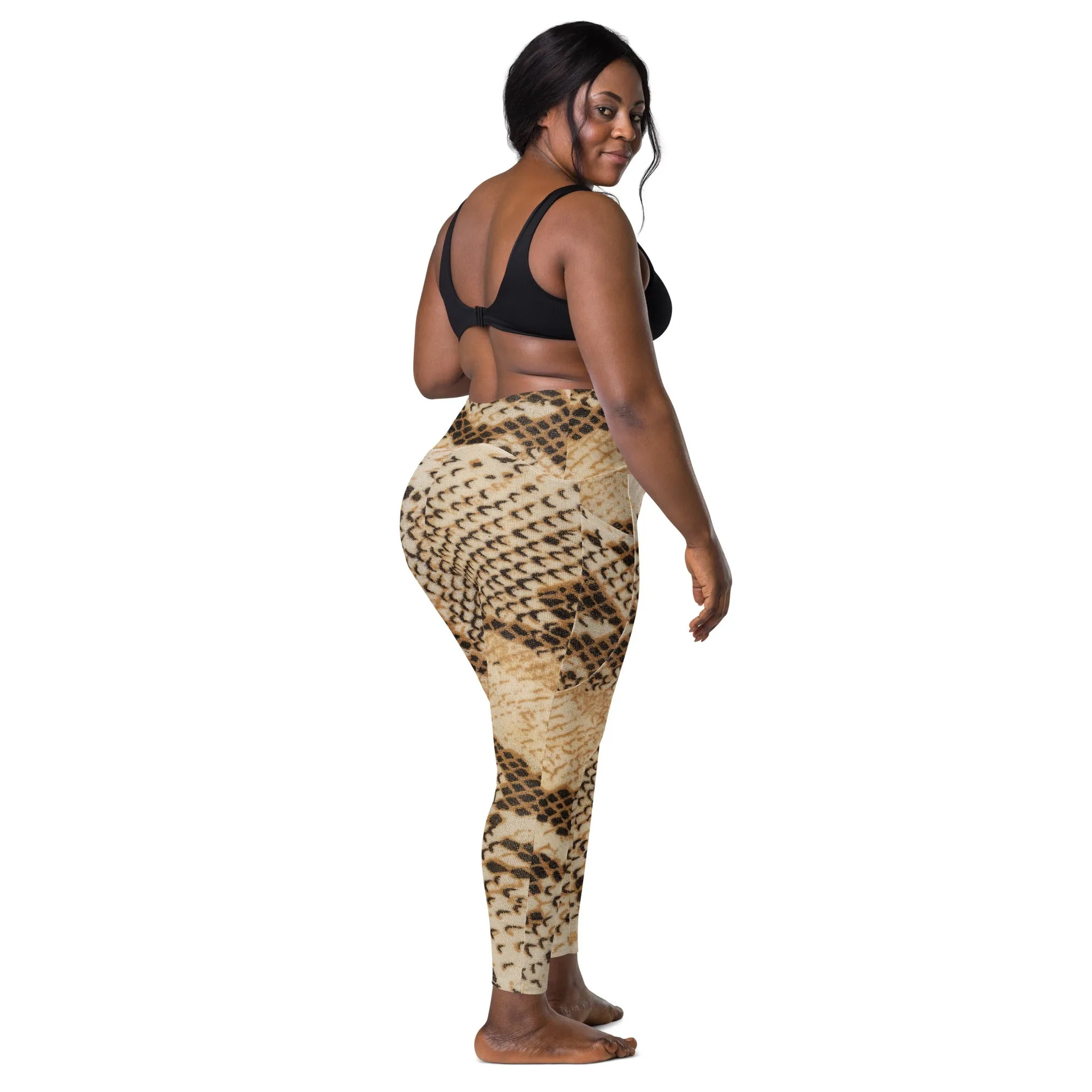 Snakeskin Pattern Women's Leggings, lioness-love