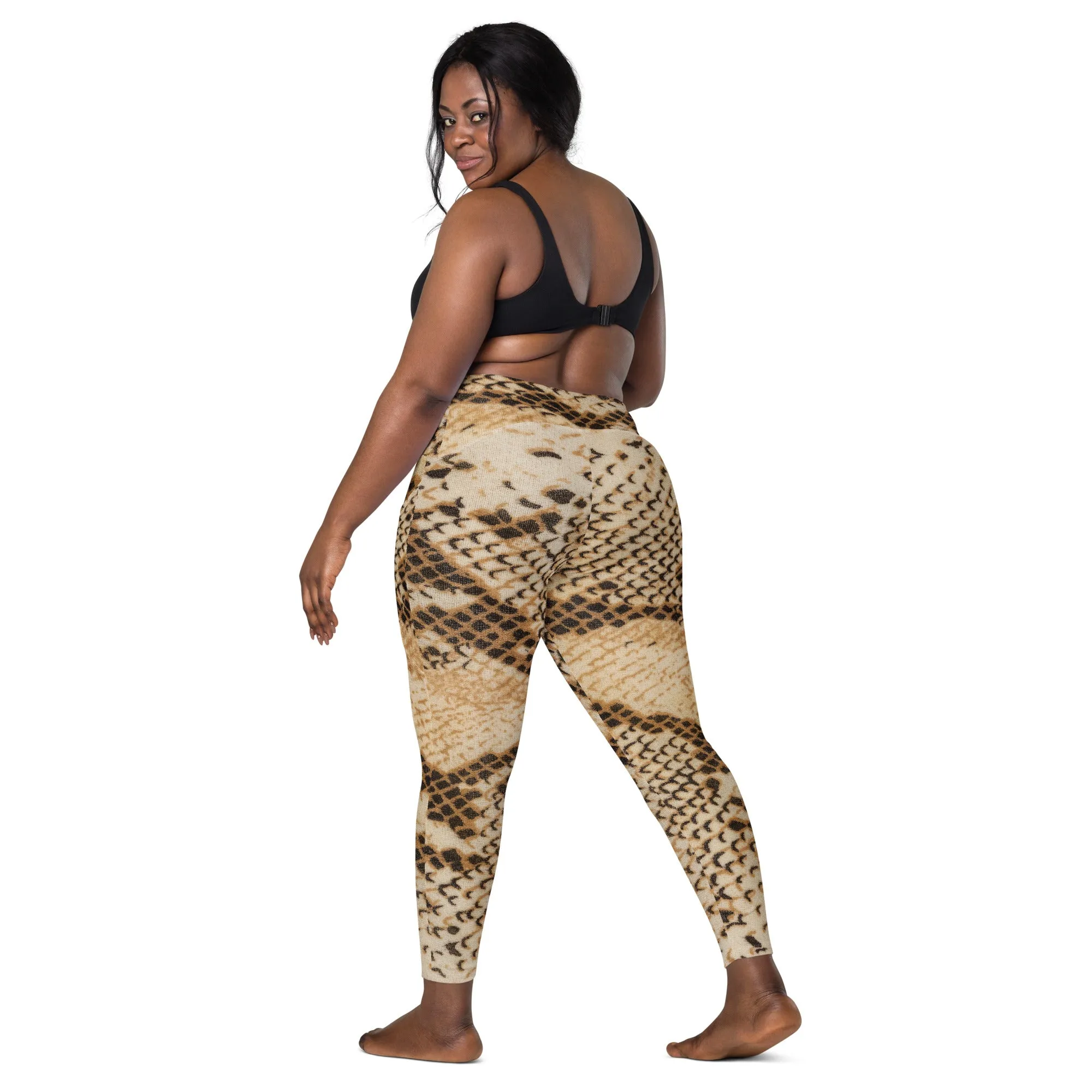 Snakeskin Pattern Women's Leggings, lioness-love