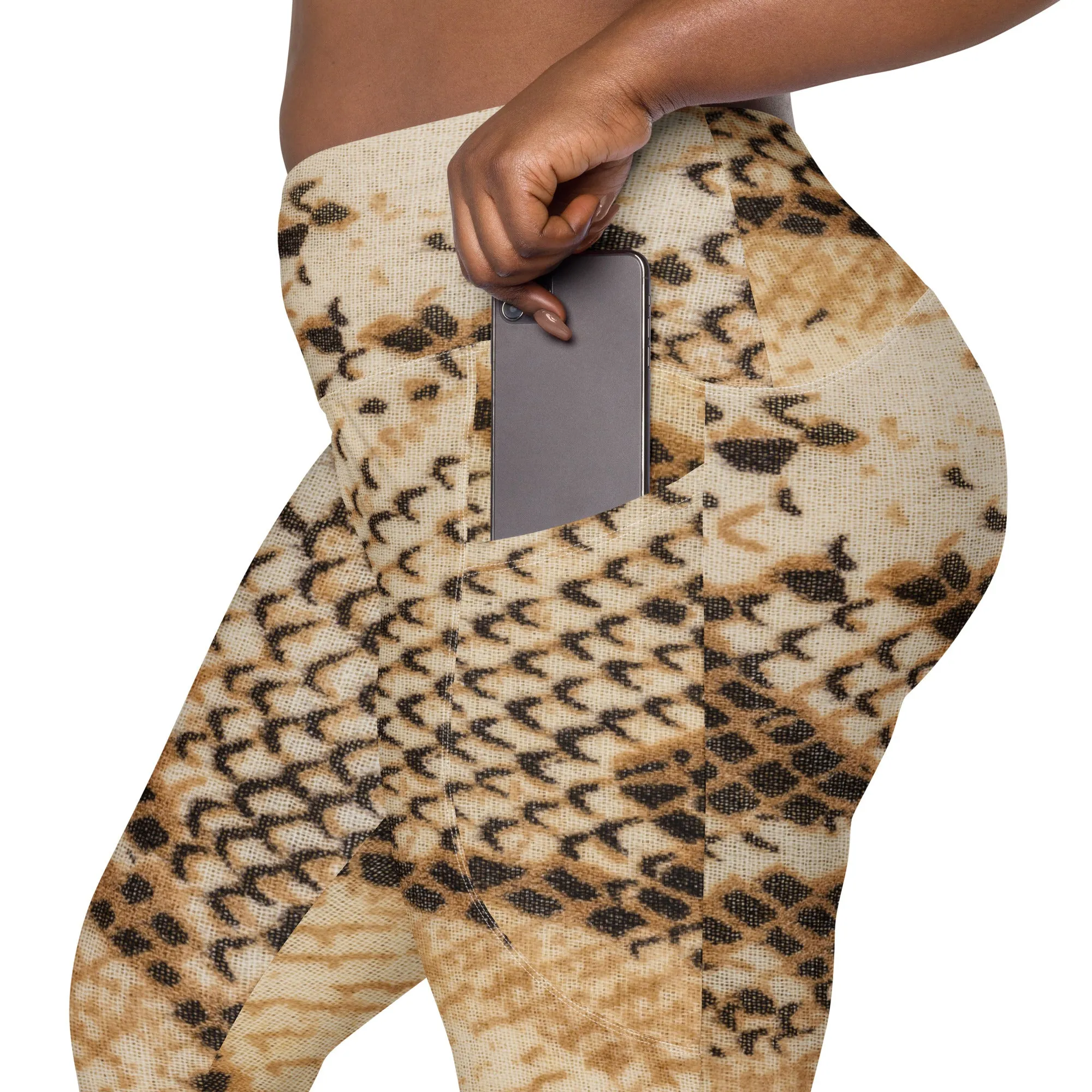 Snakeskin Pattern Women's Leggings, lioness-love