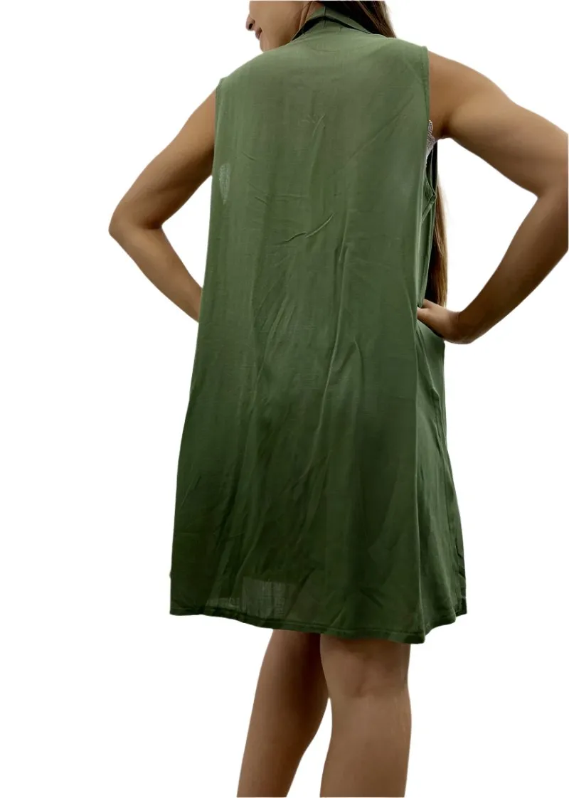 Soft And Flowy Long Gilet One Size Made In Italy