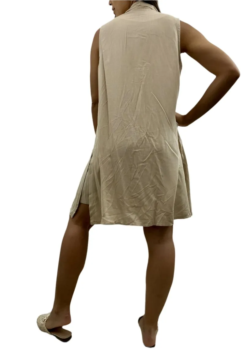 Soft And Flowy Long Gilet One Size Made In Italy