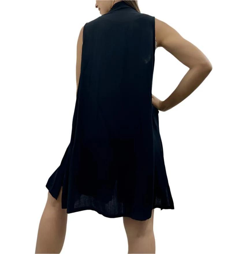 Soft And Flowy Long Gilet One Size Made In Italy