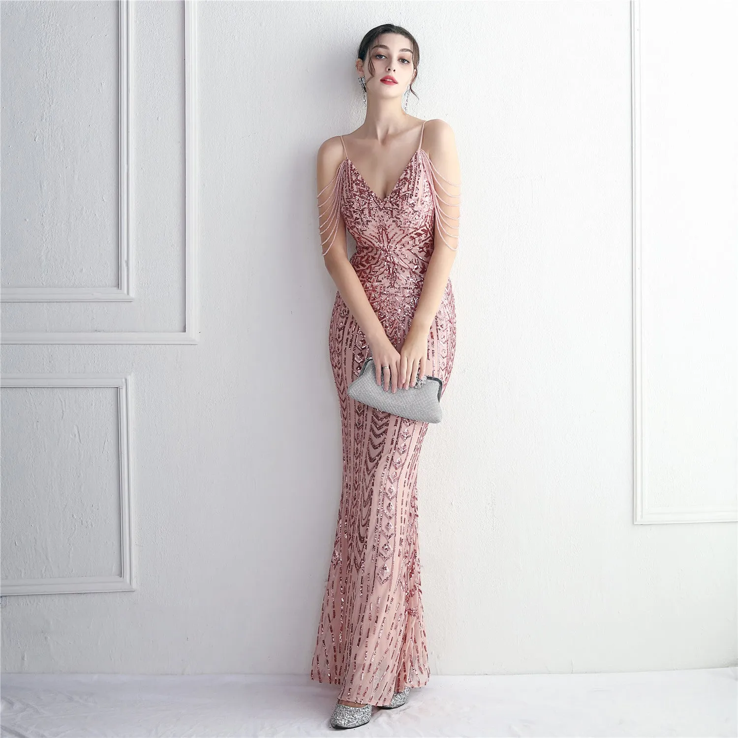 Statement Shine Long Layered Dress