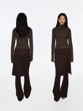 The Layered Midi Skirt Pants