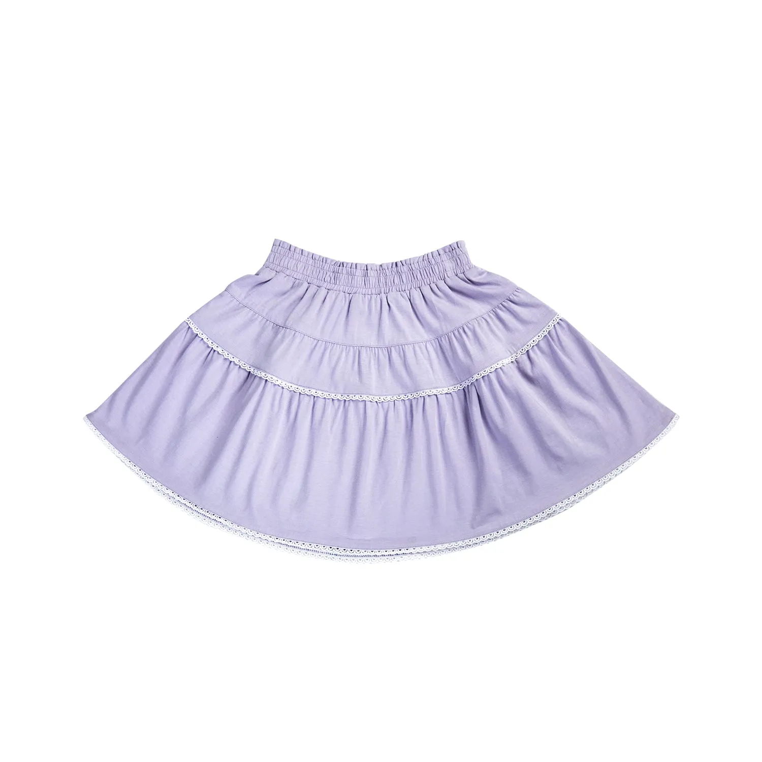 Tiered Pull-On Skirt - Lavender