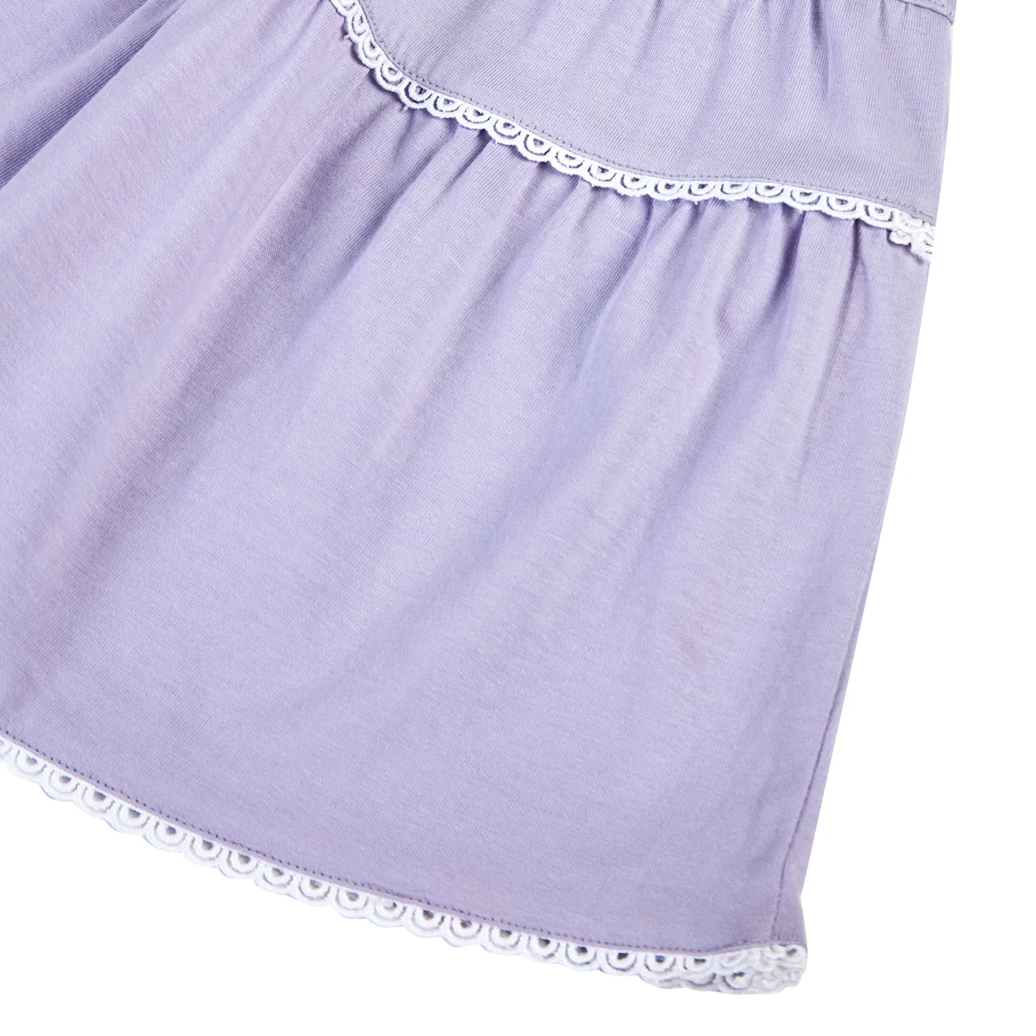 Tiered Pull-On Skirt - Lavender