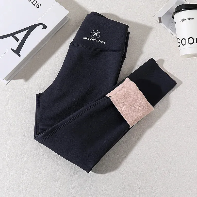 Tights for Girls Thick Warm High Waist Stretch Slim Yoga Pants Teen Kids Leggings Winter Fleece 15 16 17 Years Children Trousers