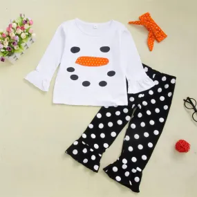 Toddler Girls Polka Dot Long Sleeve Top & Flared Pants Toddler Girls Wholesale