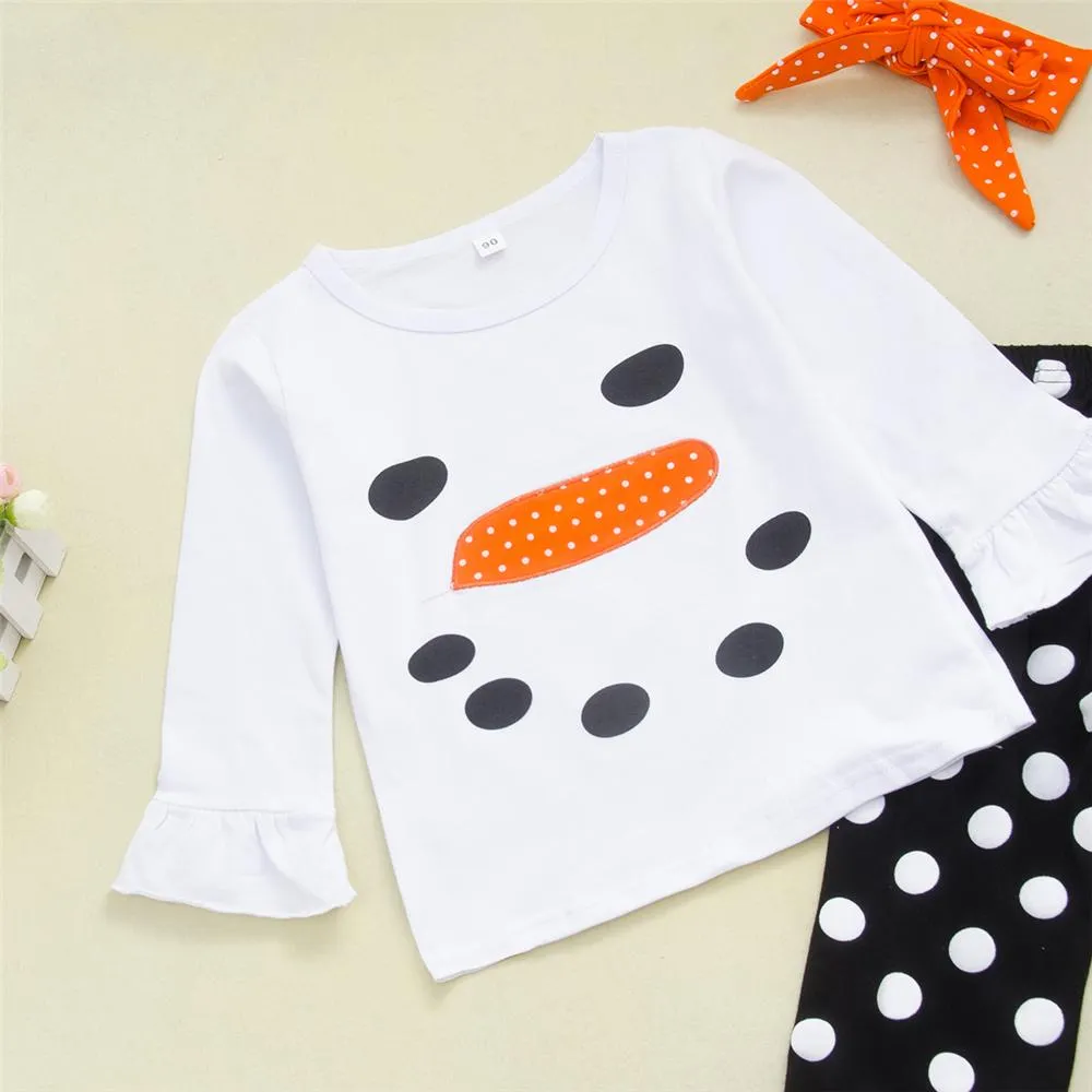 Toddler Girls Polka Dot Long Sleeve Top & Flared Pants Toddler Girls Wholesale