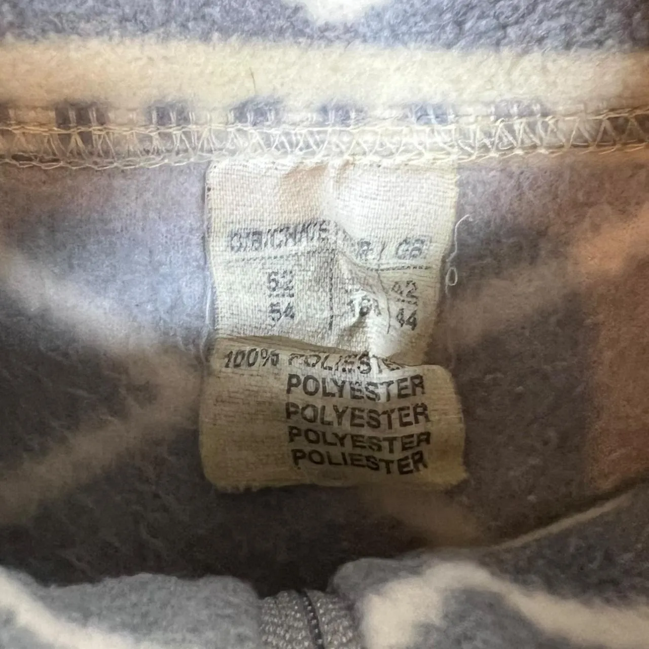Vintage Crazy Abstract Patterned Zip Fleece Gilet