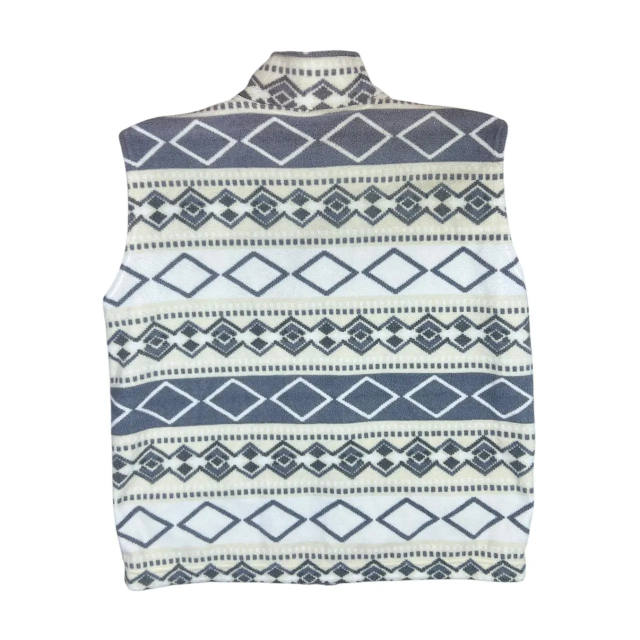 Vintage Crazy Abstract Patterned Zip Fleece Gilet