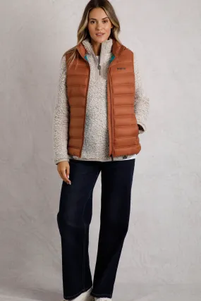 Weird Fish Atissa Lightweight Padded Gilet Rust