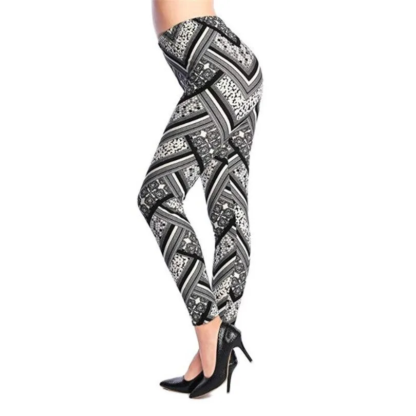 Women's Summer Casual High-Waist Leggings With Print