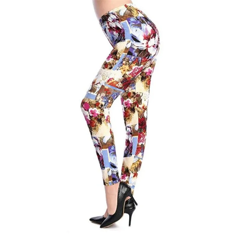 Women's Summer Casual High-Waist Leggings With Print