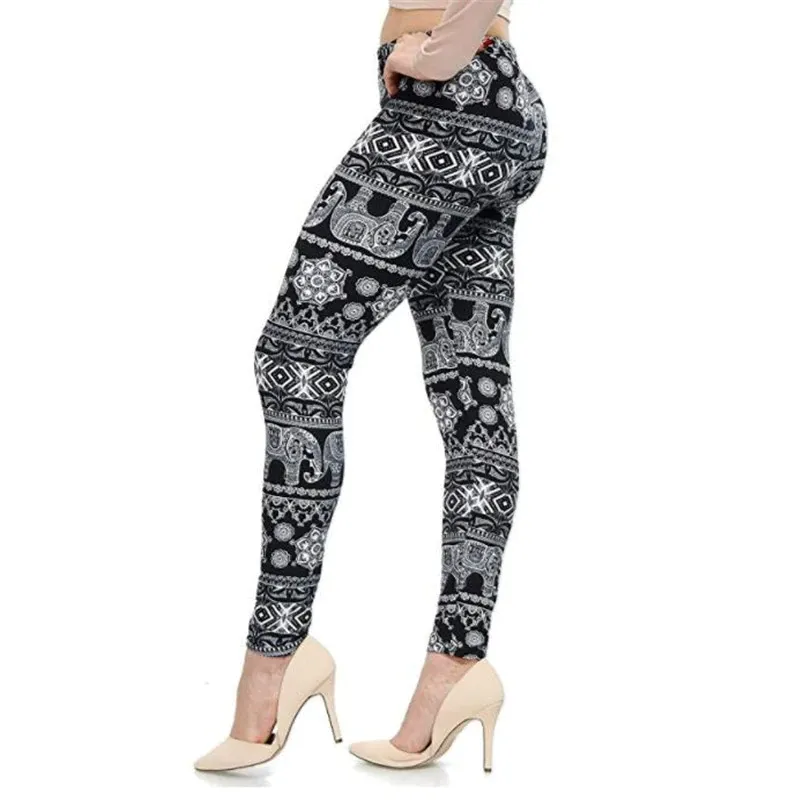 Women's Summer Casual High-Waist Leggings With Print